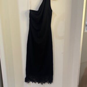 Pineapple Brand Maternity Black One-Shoulder Dress